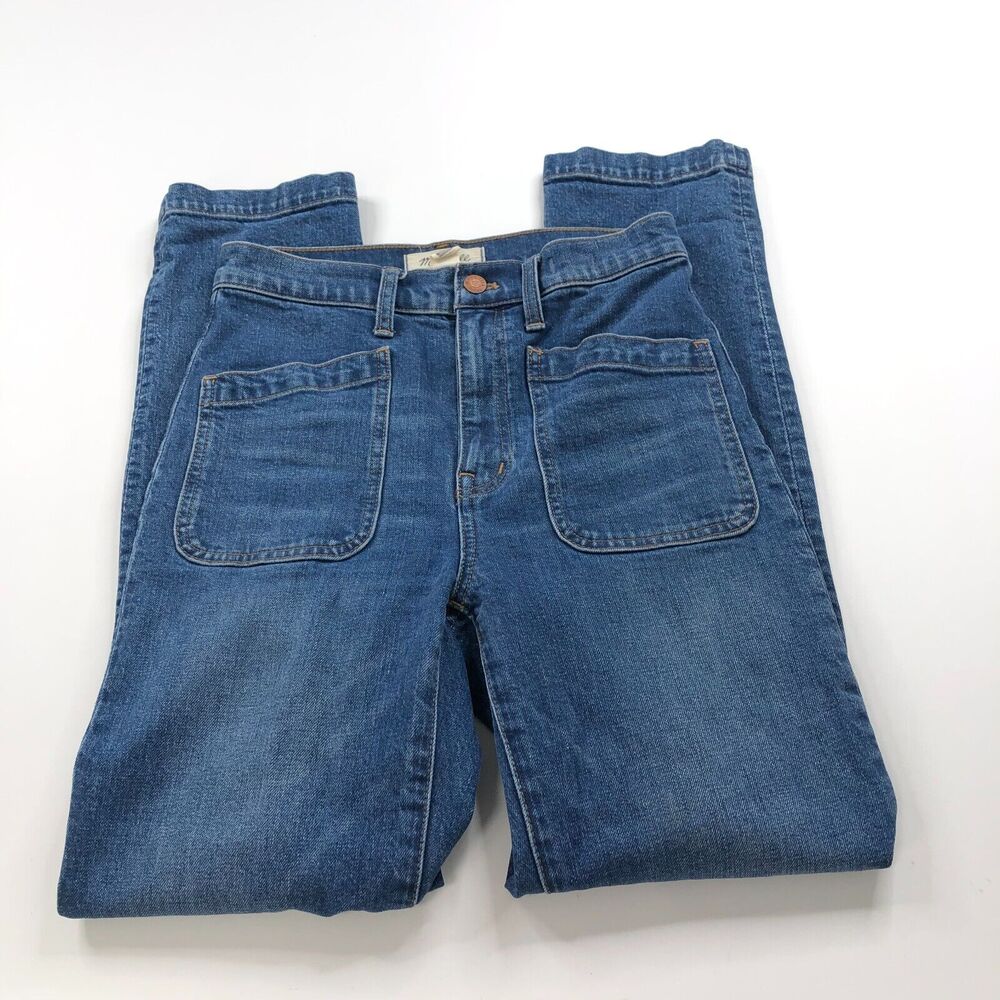 Madewell Full Length Classic Straight 25 (Fits 27W 29L) High Rise Denim Jeans